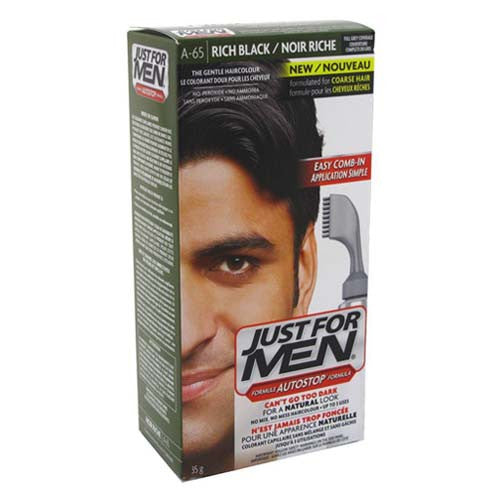 Just For Men Autostop Formula A-65 Haircolor, Rich Black, 1 Kit